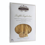 White truffle tagliolini pasta by Tartufi, showcasing thin, fresh pasta strands infused with white truffle flavor.