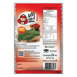 Spicy Taokaenoi Fried Seaweed Snack in a colorful package, showcasing crispy, seasoned seaweed pieces.