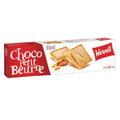Wernli Choco Petit Beurre biscuit, a confectionery snack with chocolate coating and crunchy biscuit texture.