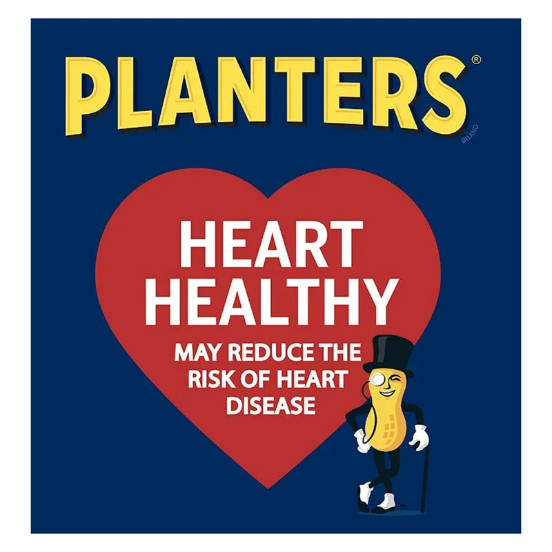 Plate of PLANTERS dry roasted salted peanuts in a 453g bag, displayed in a clear bowl, ready to snack.
