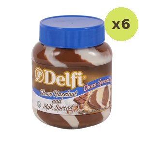 Delfi Bread Spread Choco Hazel Nut Milk Flavour 350 g – 6 Packs