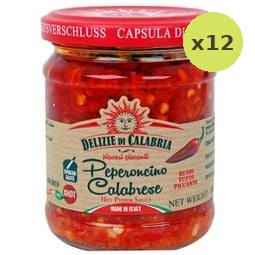 Delizie Di Calabria Hot Pepper Sauce 180g – 12 Packs