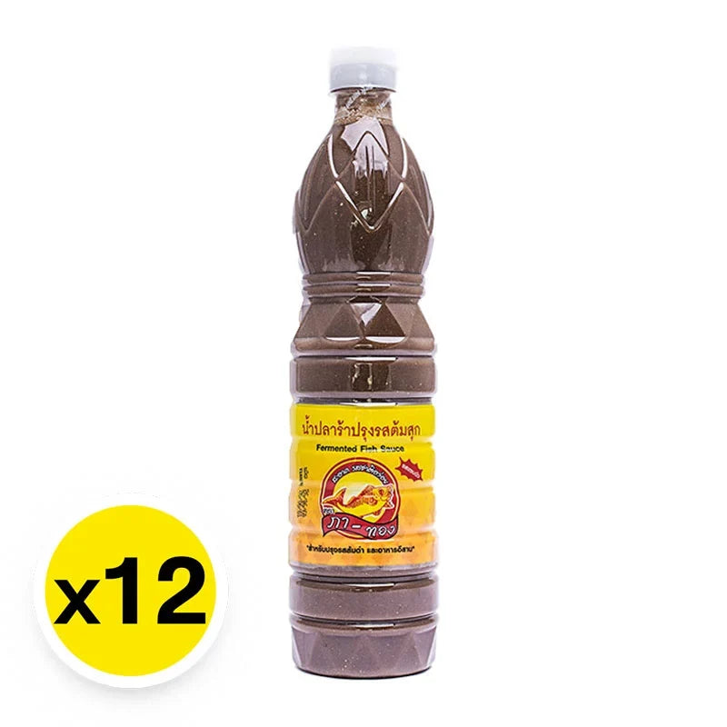 Pa-thong Patong fermented fish sauce 750ml bottle, traditional Thai dry grocery condiment, with label and packaging visible in the image.