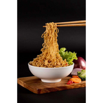 Pack of Domin Mie Fried Instant Noodles with Dumpling, featuring noodles and dumplings in a flavorful Asian-style grocery item.