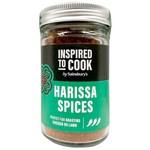 Sainsbury's Itc Harissa spices jar with red chili pepper flakes and spices, ready for adding flavor to dishes.