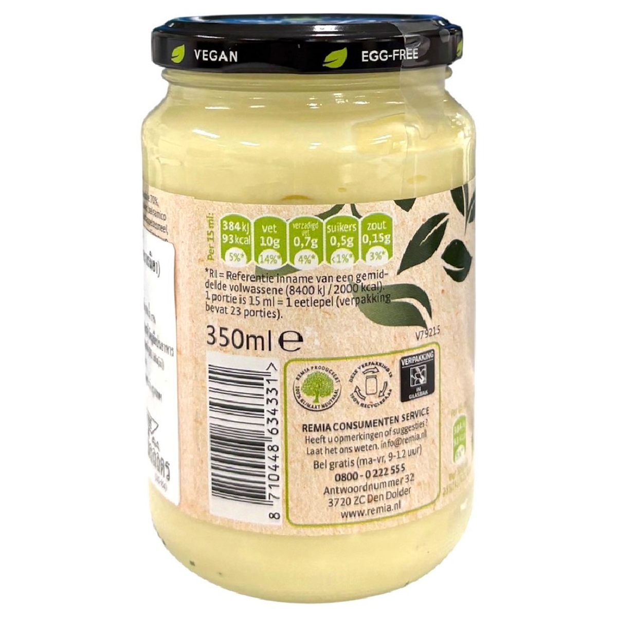 Remia Like!Mayo jar showing creamy mayonnaise with the Remia brand label on a grocery store shelf.