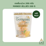 Goldgreen Mango Jelly Jellies snack, colorful fruit-flavored confectionery in a 200g package, vibrant and chewy tropical treats.