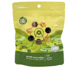 Tai Tai Tri Color Sesame Snack mixed with honey, a colorful confectionery treat with sesame seeds and honey coating.