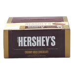 HERSHEY'S creamy milk chocolate candies, 15g each, arranged in a pack of 24 for dry grocery consumption.