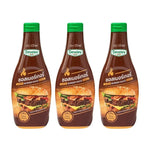 Develey Burger Sauce in dry grocery package, showing the bottle with label and sauce details for flavorful burgers.