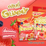 Grinny Mixed Berries Flavour Gelatin Dessert 15g sachets, dry grocery snacks, colorful berry-flavored gelatin dessert pack