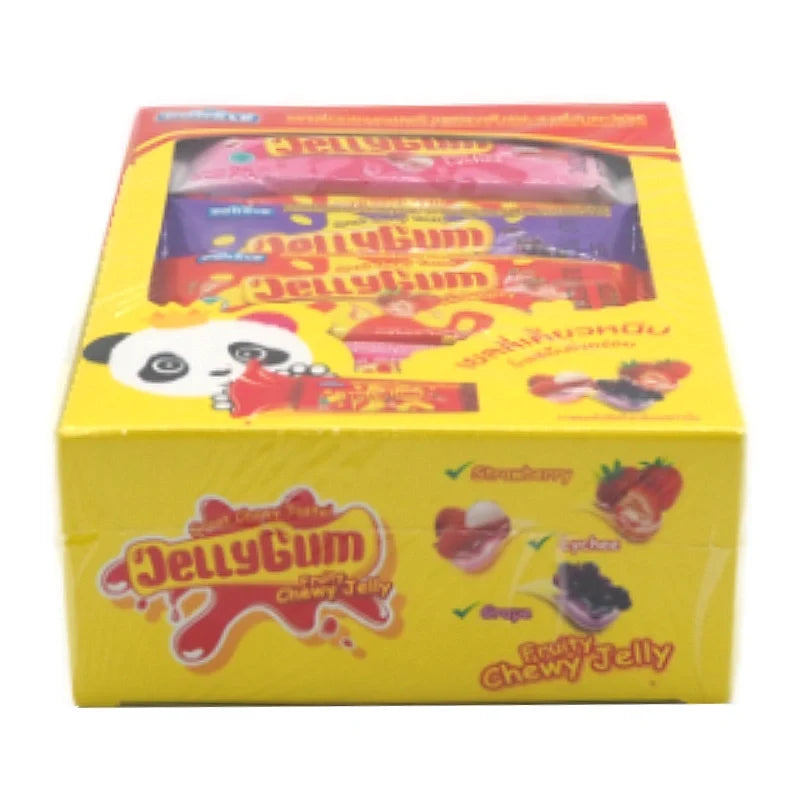 Donald Jelly Mix Fruit 25g snack pack, colorful assorted fruit-flavored jelly candies in a clear package.