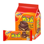 TIVOLI Tivoli Crunchy Flake Wafer with Ovaltine chocolate malt, dry grocery snack, crispy wafer with chocolate and malt flavor.