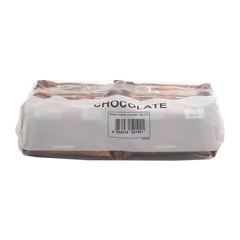 ARNOTT'S Stikko Wafer Cream Choc snack, 12g individually wrapped crispy wafer with creamy chocolate filling.