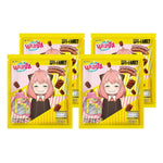 Campus Set Spy X Family Card Holder featuring 12g snacks confectionery, with colorful packaging and character images.