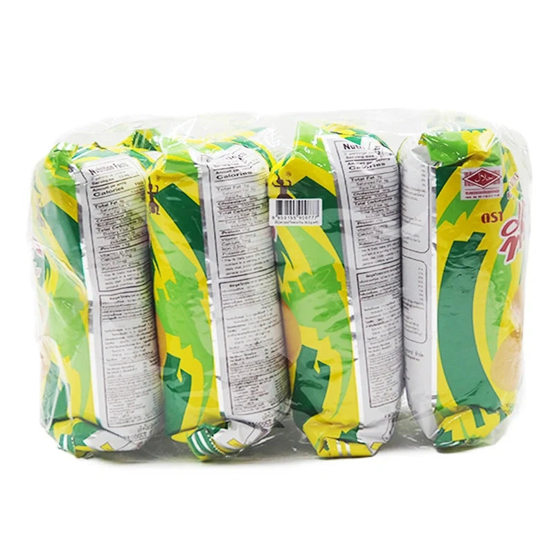 Phaebus Roll Sweet Corn snack package with four 62g bags, featuring colorful branding and images of sweet corn on the front.
