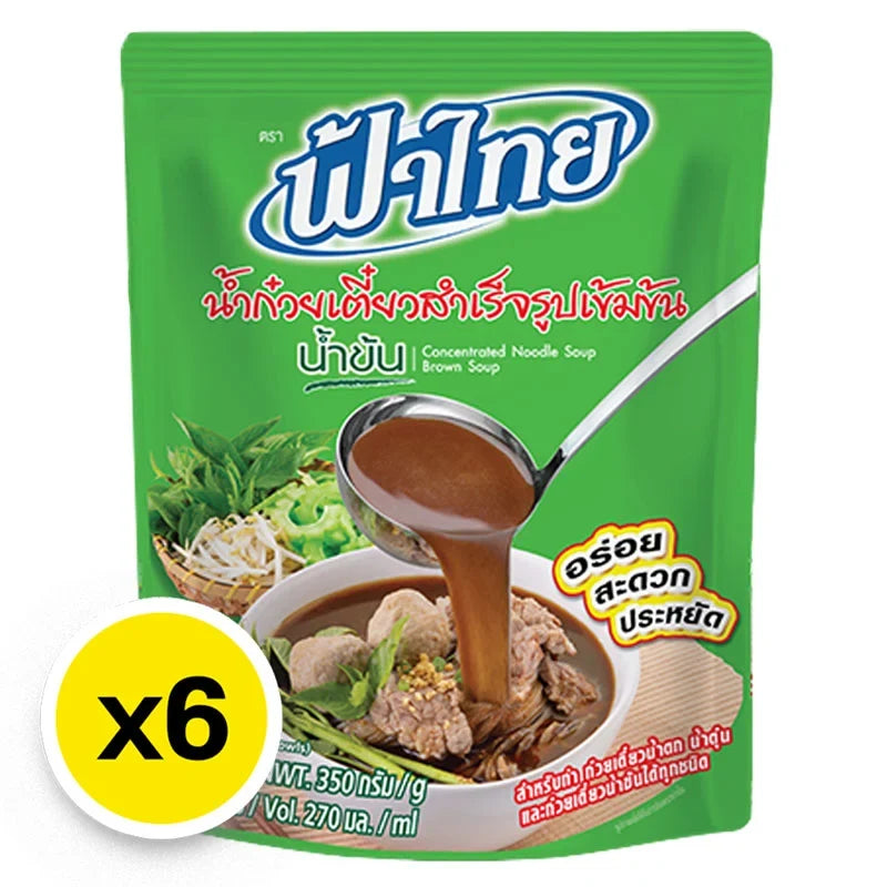 FATHAI Fathai Concentrated Noodle Soup 350g box, dry grocery product with six packs, ready to prepare flavorful noodle soup