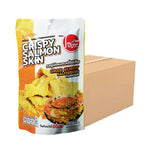 O-YUA crispy fried salmon skin snack with stir-fried crab flavor, packaged in a colorful bag, ready to enjoy.
