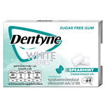 Dentyne White Series Mint Flavored Sugar Free confectionery snacks showing mint-flavored chewing gum pieces in a blister pack