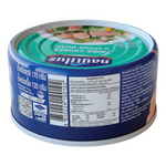 Canned Nautilus Tuna Chunks in Spring Water, high-quality seafood in a sealed can, ready for cooking or salads.