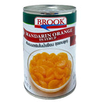 Brook Mandarin Orange in Syrup 425g jar with bright orange segments and syrup, ready to enjoy as a sweet snack or dessert ingredient.