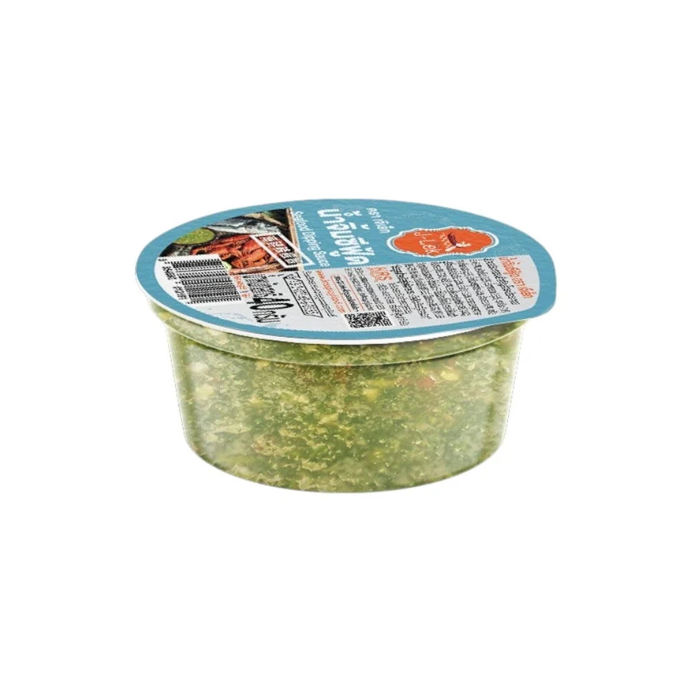 J-LEK Jae Lek seafood dipping sauce in small cups, ready to serve, ideal for seafood dishes and Asian cuisine.