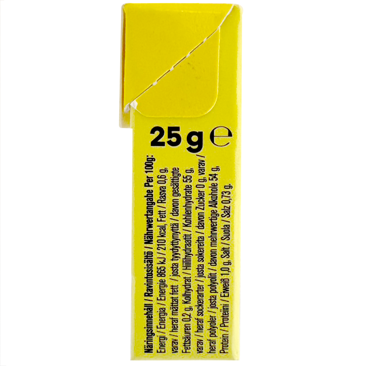 Lakerol Lemon flavor confectionery snacks in a clear package, showing yellow lemon-flavored lozenges inside.
