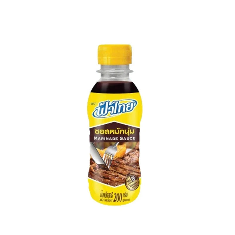 Fathai Marinade Sauce 200g jar, dry grocery product with label showing brand and product details.
