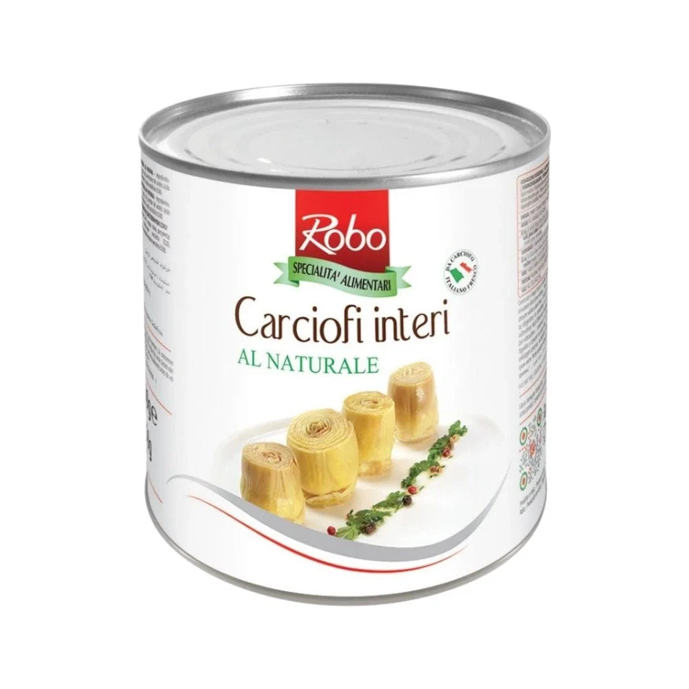 ROBO Artichoke in brine, 2.5kg dry grocery product, whole artichokes preserved in brine, suitable for cooking or salads
