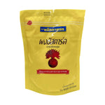 McGarrett English Mustard Powder 454g in a clear container, showing bright yellow dry mustard powder for cooking and flavoring.