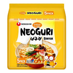 Nongshim Neoguri Mild Seafood instant noodles in 120g packs, showing the dry grocery packaging with seafood flavor branding