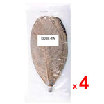 Kobe-ya dried Hoba Magnolia leaves in four bags, traditional Japanese dry grocery product with natural leaf textures.