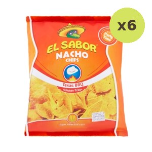 El Sabor Nacho Chips Texus Bbq Flavor 225 g – 6 Packs