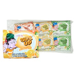 Lotte Bubup Bubble Gum Drink 3g packet, dry grocery snack, colorful packaging with bubble gum flavor and branding.