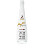 Bottle of Oyster Fish Sauce Light from Oyster brand, showing clear glass container with light-colored fish sauce inside.