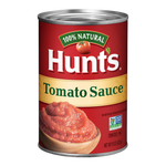 Jar of Hunt's Tomato Sauce with a label featuring ripe tomatoes, suitable for cooking and adding flavor to dishes.