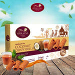 Sriwanna Coconut Crispy Rolls Thai tea-flavored snack, golden and crispy confectionery in 80g package