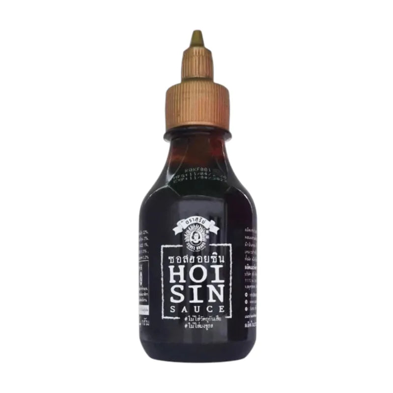 Suree Hoisin Sauce 254g bottle, a savory Asian condiment with dark, thick sauce ideal for stir-fries and dipping.