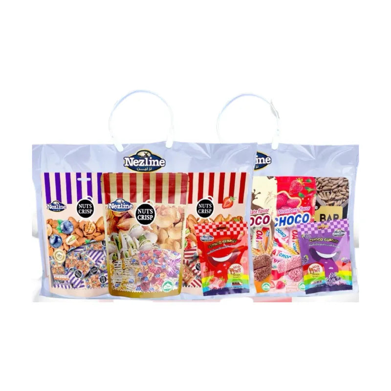 Nezline Nougatto oat choco and nut crisps snack in 80g package, featuring crunchy oats, chocolate, and nut pieces.