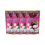 Sriwanna Freeze Dried Mangoteen 25g, dry grocery snack, showcasing the bright dried mango pieces in a clear package.
