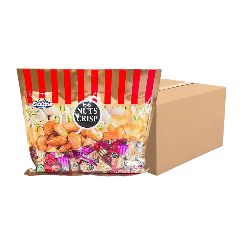Nezline Tubbap Snacks with mixed nut flavors in a 500g package, featuring colorful assorted nuts and confectionery.