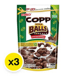 Copp Balls Wholegrain Cereals with Chocolate, 70g pack, featuring crunchy wholegrain cereal balls coated in chocolate.