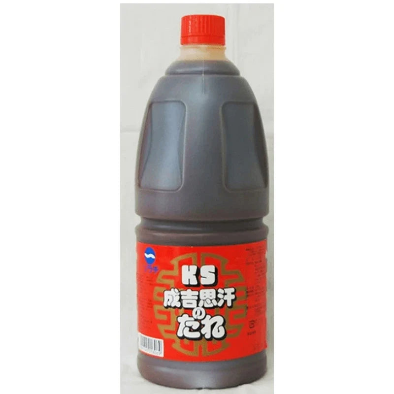 Sorachi KS Narikichi Shikan No Sauce Jingisukan Tare Genghis, Japanese dry grocery sauce bottle with label and cap.