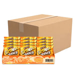 Grinny Sponge Bomb Snack extreme cheddar cheese flavor, 15g x12, dry grocery snack with cheesy, sponge-like snack texture.