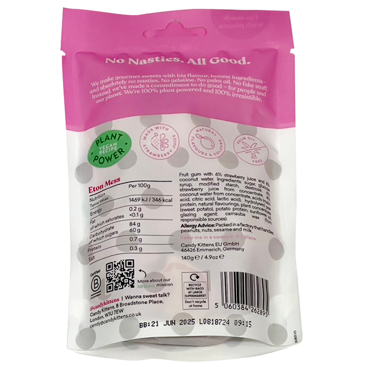 Candy Kittens Eton Mess gourmet confectionery snack with colorful, textured candies and a sweet, fruity appearance.