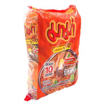 Mama Tomyum Kung Namkon dry grocery pack with 10 small 55g packets, featuring spicy Thai shrimp soup seasoning from MAMA.