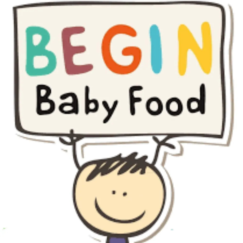 Begin Baby Rice Puff snack featuring light, crispy rice puffs suitable for babies, displayed in a colorful package.