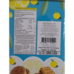 KILIN Kilin Biscuits in Yuzu Orange Cream flavor, 400g tin, featuring golden biscuits with citrus filling, arranged in a decorative tin.