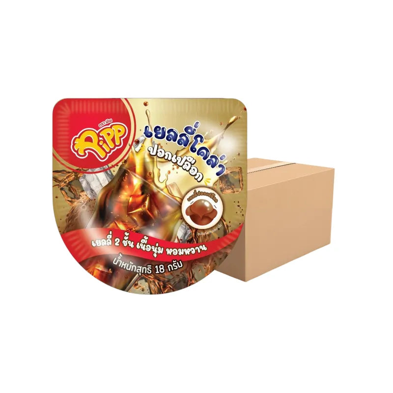 Pipp Pip Cola Peeled Jelly Flavor Packs, 18g, 12 pieces per pack, 24 packs, dry snack confectionery from PIPP brand.