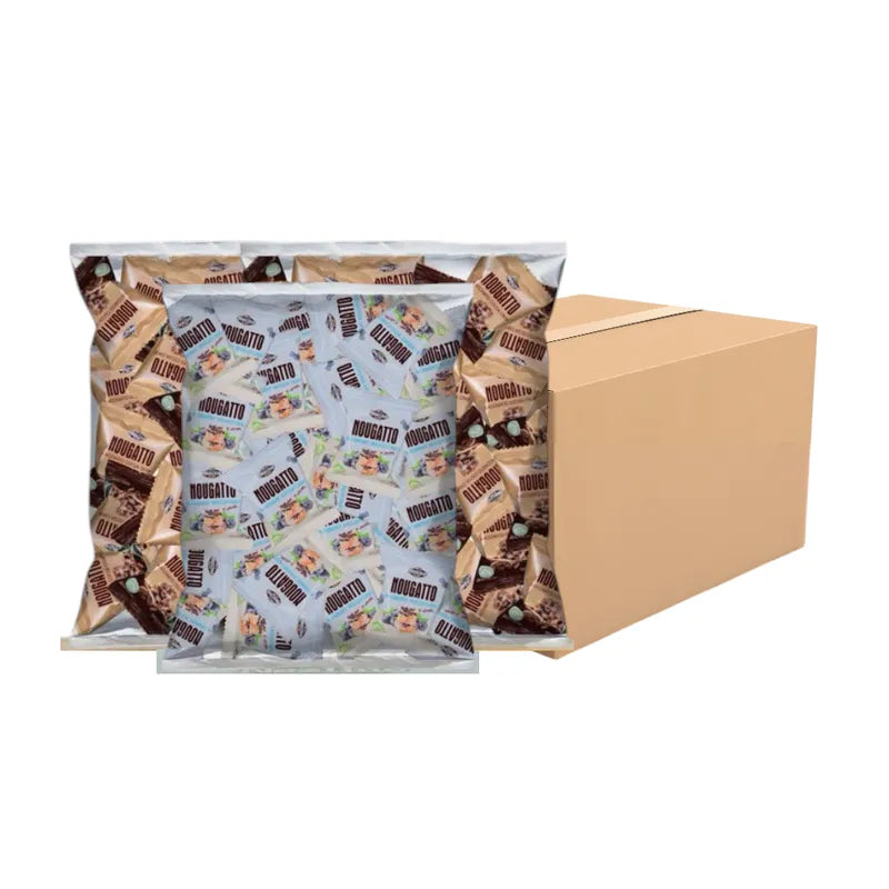 Nezline Nesline Nougatto nougat snacks and Oreo cookies in colorful packaging, showcasing chewy confectionery treats.